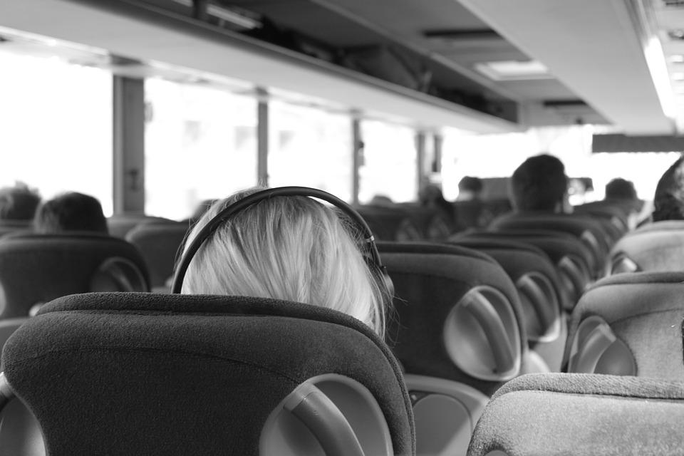 Passengers in a Charter Bus